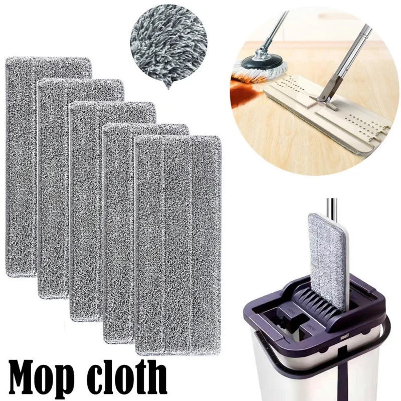 Spray Floor Mop Pad With Reusable Microfiber Mop Head For Home Kitchen Laminate Wood Ceramic Tiles Floor Cleaning 1/2/5/10PC #15