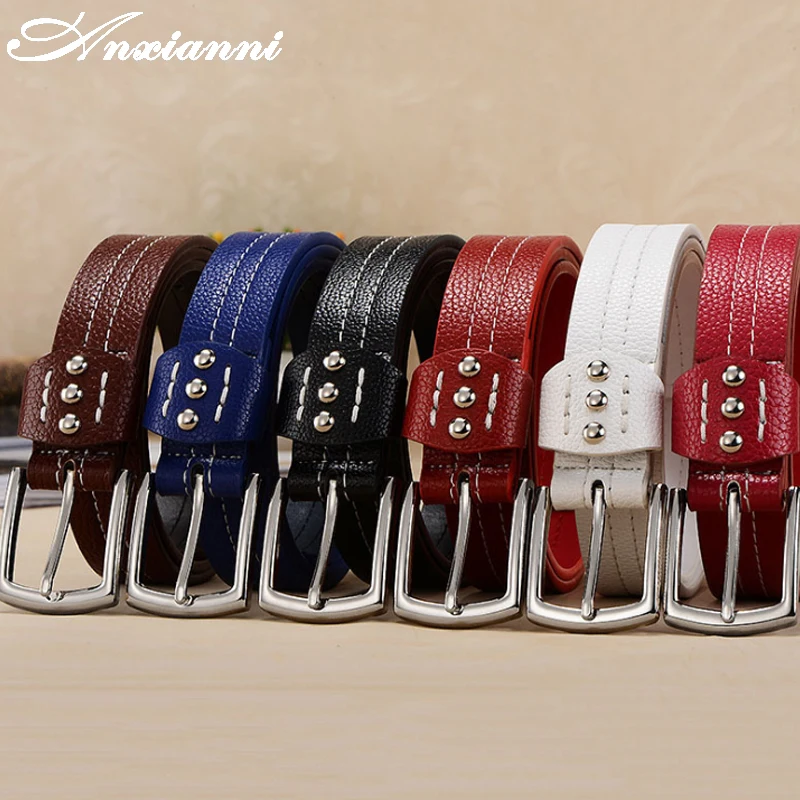 

Anxianni New Fashion Female Belt Women's Belt Designer Jeans' Strap For Dress Stylish PU Leather Waistband