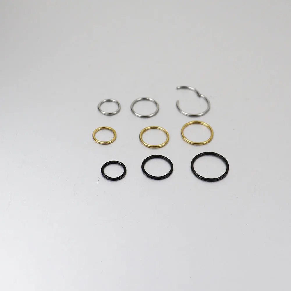 1 Piece 20G 0.8mm Surgical Steel Septum Clicker Segment Hoop Nose Ring Lip Ear Cartilage Ear Helix Body Piercing Jewelry