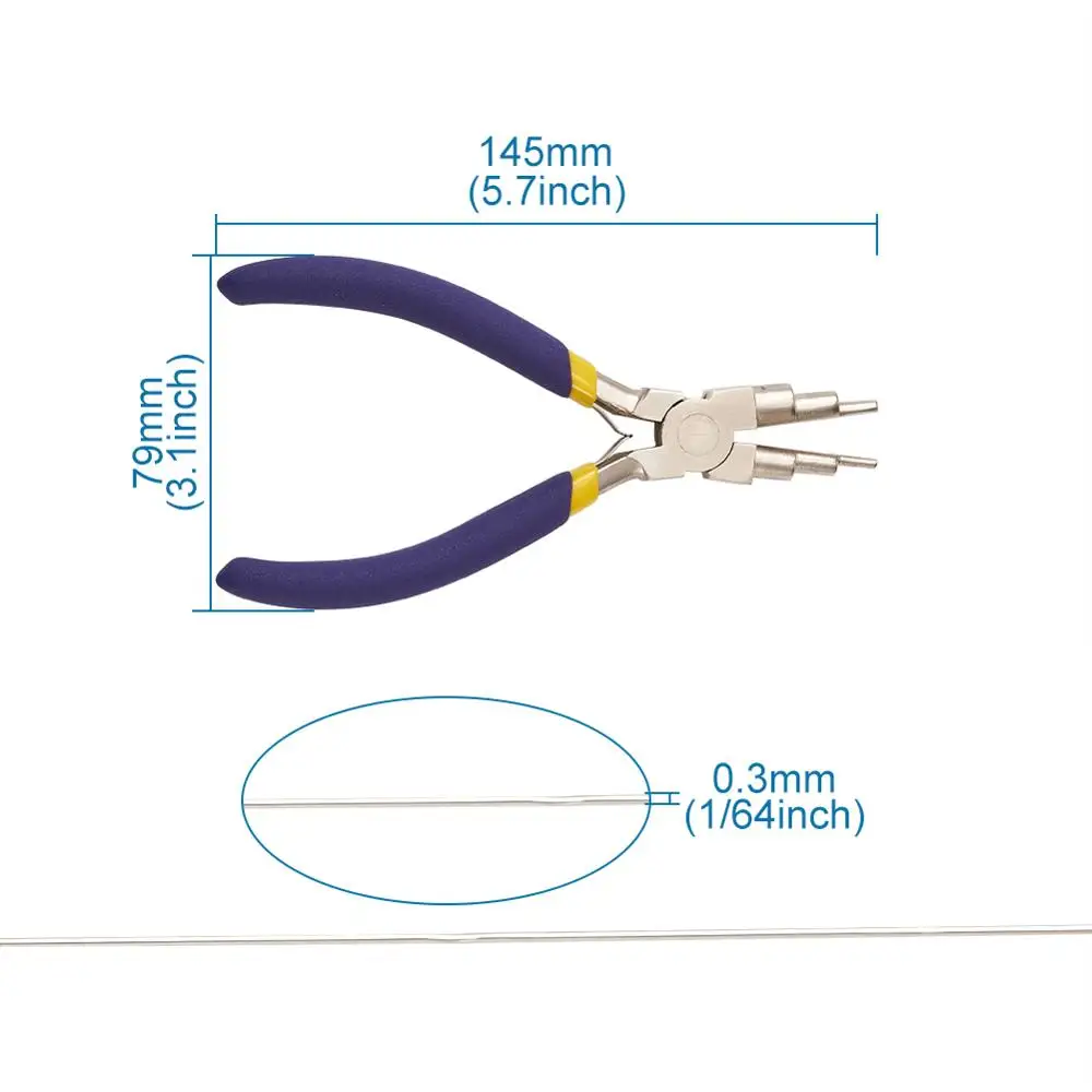 Ensembles d\'outils de bijoux de bricolage avec pince antarctique ronde en acier au carbone, fil de bijoux en cuivre pour le bricolage, document