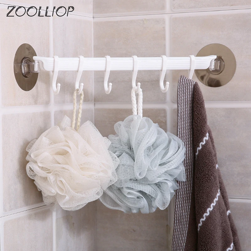 Rustproof Bathroom Tools Organizer Towel Holder Key Hooks Kitchen Organizer Cupboard Storage Rack Shelf