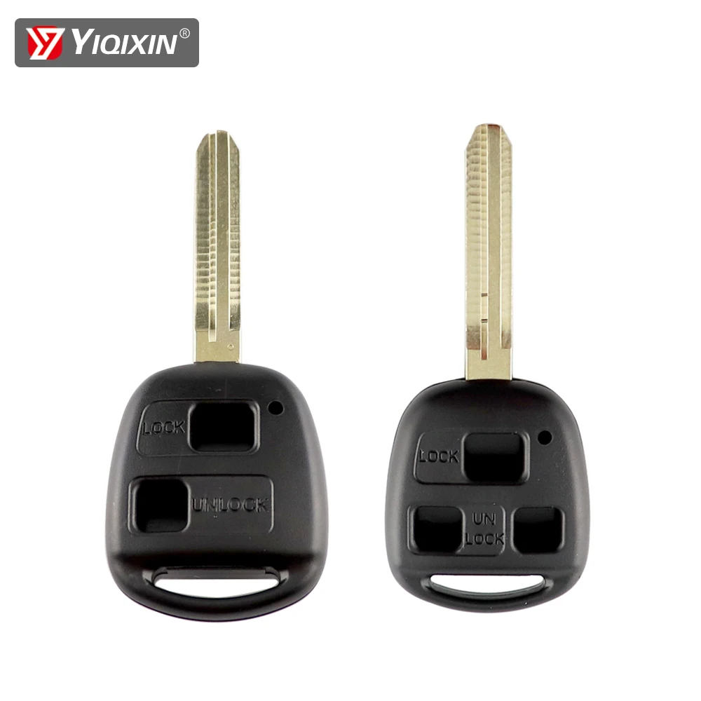 

YIQIXIN 10Pcs For Toyota Camry Rav4 Corolla Prado Yaris Tarago Cruiser Land For Lexus RX300 ES300 LS400 GX Remote Key Shell