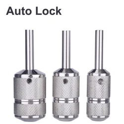 1PC Stainless Steel 22MM 25MM 30MM Self-Locking Machine Handle Auto Lock Tattoo Grip Tube Accessories