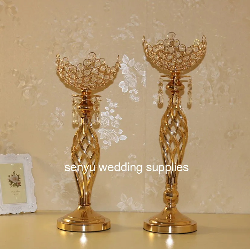 

New style Acrylic Gold Candelabra Centerpiece Prices For Wedding Party Decor Table Decoration senyu0590