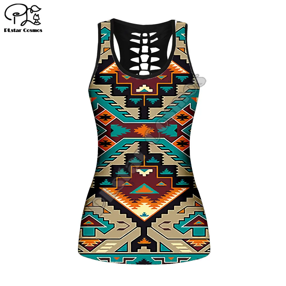 beach summer sexy Tank tops Native Indian 3D Printed womens HOllow Out vest Bohemian style Casual Women Fashion vest
