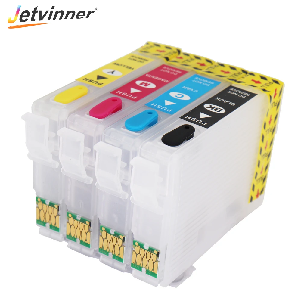 Jetvinner T1621-T162 T1631-T1634 Refillable Ink Cartridge With ARC Chip For Epson WF-2010W WF-2510WF WF-2520NF WF-2530DW WF-2540