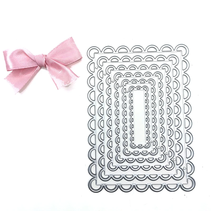 

Julyarts 6Pcs Circle Wavy Break Line Metal Cutting Dies 2019 for DIY Scrapbooking Background Dies Cards Making Crafts Dies