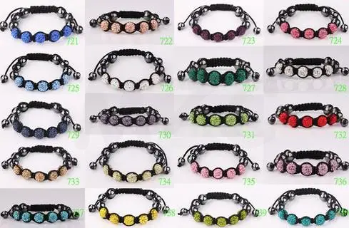 New  Big Promotion  Mixed 20 pcs/ 10mm  Beads crystal  Bracelet  Wonderful Free Shipping Nhgdr3 vJewelry Hotsale