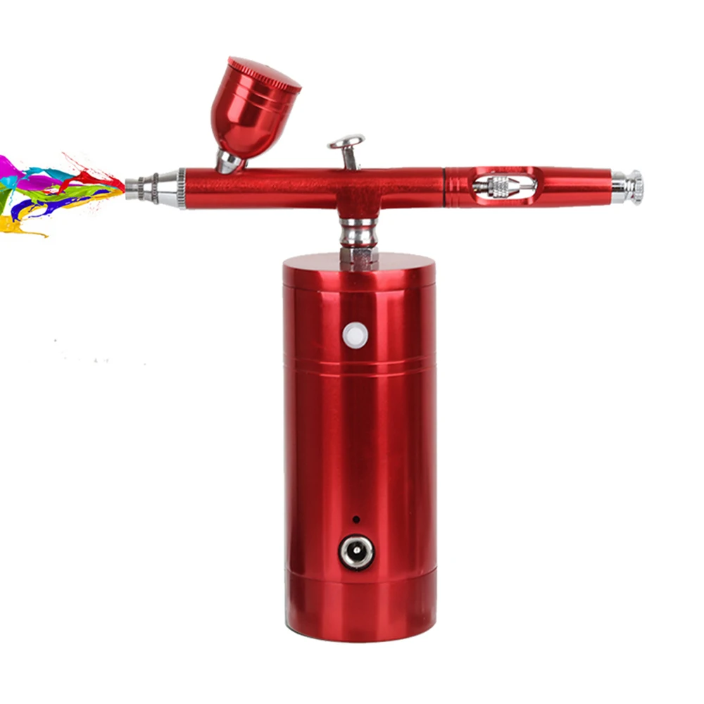 Airbrush ricaricabile Barber Toy Model Helmet t-shirt Paint Art Craft Textile murale Cosmetic Makeup Nail Beauty Cake Compressor
