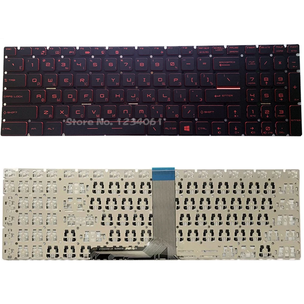 Imagem -02 - Teclado de Laptop com Teclado de Retroiluminação Vermelho para Msi Ge63 Ge72 Ge73 Ge73vr Pe60 Pe62 Pe70 Gl72 Gp62 Gp72 Ws60 Ws70 Ws72 Inglês us Rússia
