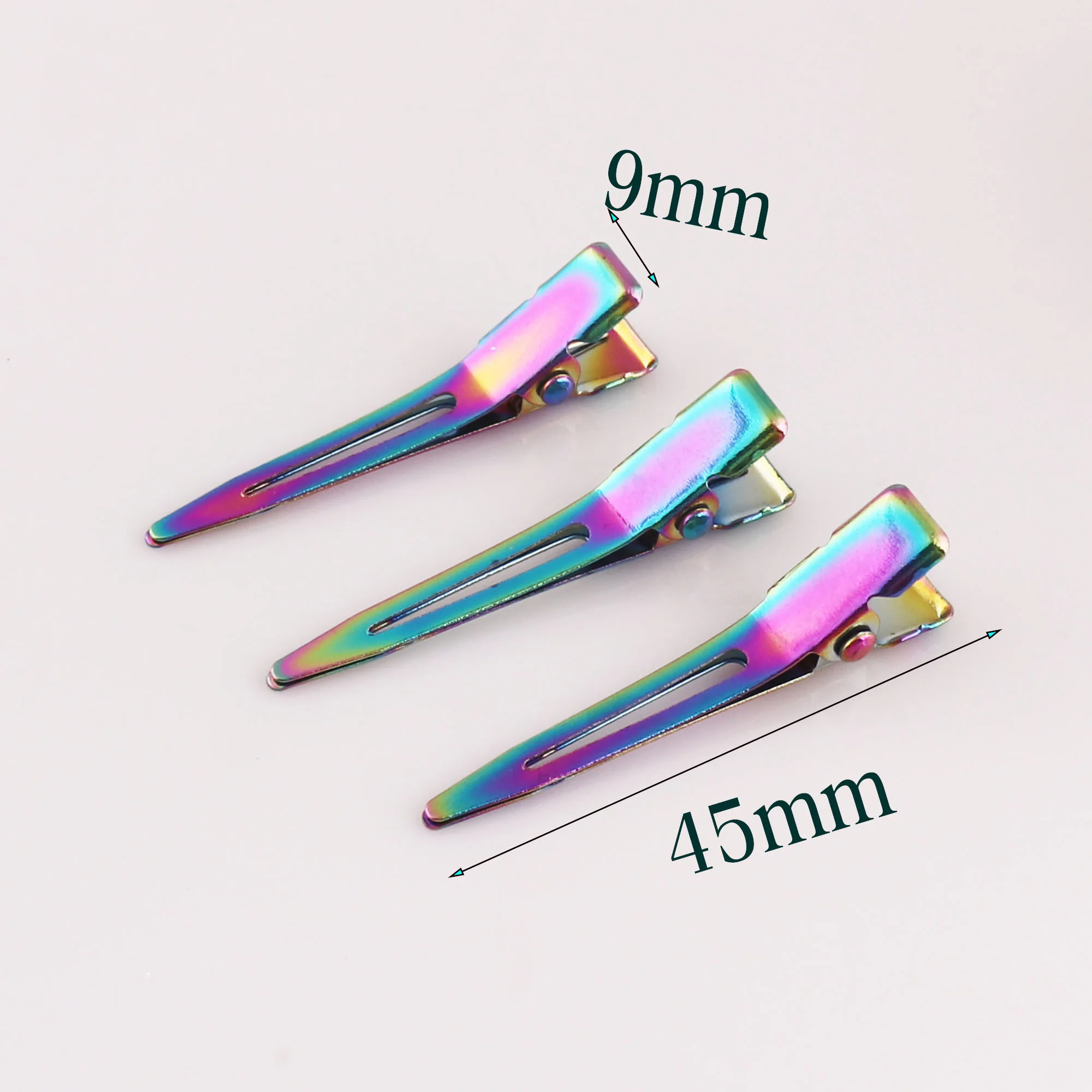 

45mm Rainbow clips,10 pcs Alligator hair clips for bows barrette, Wholesale clips,alligator clips Hair Accessory-Crocodile Clamp