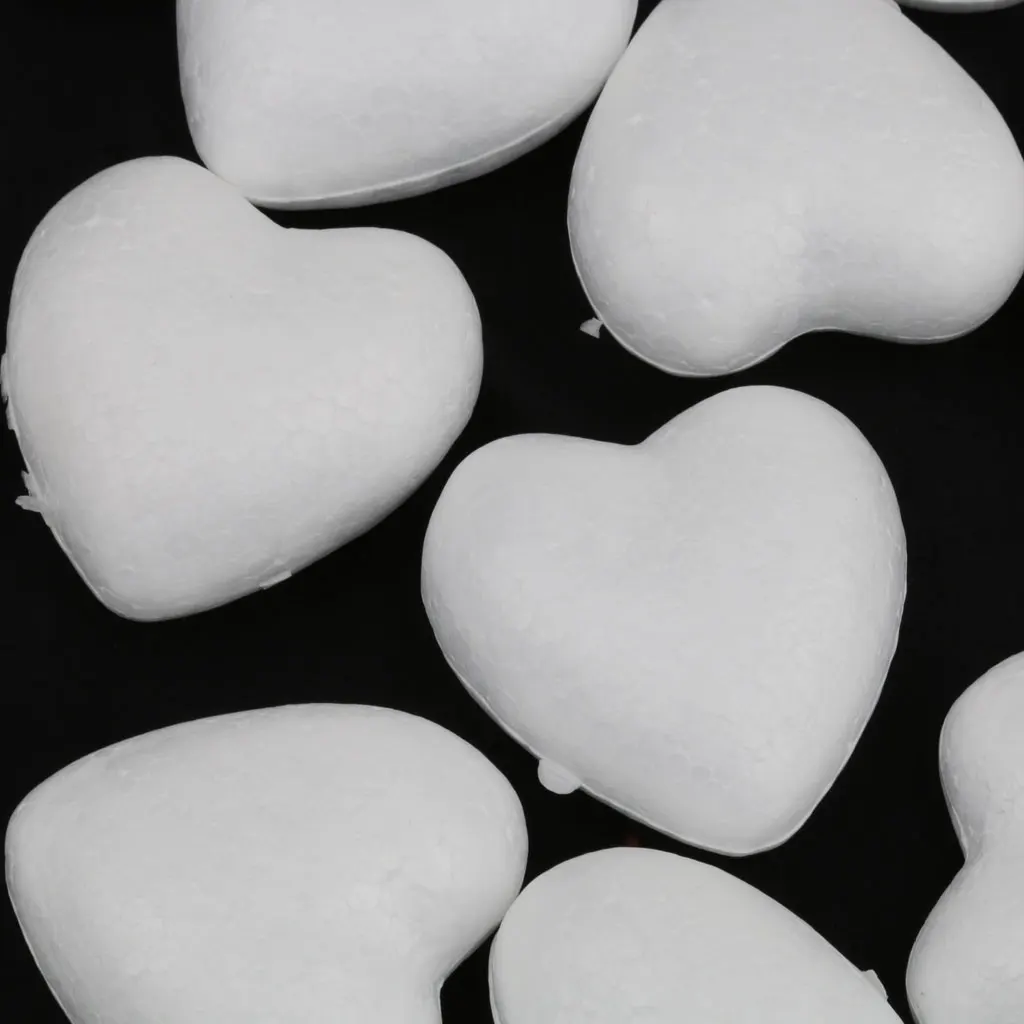 

20Pcs 6cm Polystyrene Styrofoam Foam Ball White Craft Heart-shaped For DIY Christmas Party Decoration Supplies Gifts