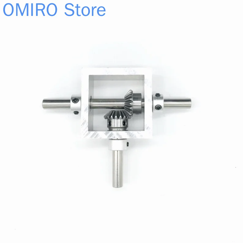 90 Degree Right Angle Transmission Reversing Gear Box Small Bevel Gear Corner Device 1:1 Mechanical Module Double Output Shaft