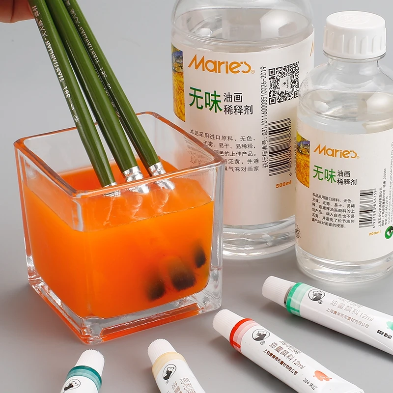 500ml Oil Paint Thinner Toning Oil Colorless and Odorless High-quality Art Supplies Painting Tools Painting Supplies  Art Kit