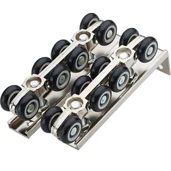Hardware Slide Doors pulley, Sliding doors hanging rail wheel, small size, 1 sets ,for one door 30 * 30 hanging rail