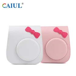 Fujifilm Instax Mini 11 9 8 Cute Bow Tie Camera Case PU Leather Camera Storage Bag Photography Protective Handbag