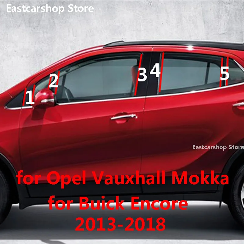 

Для Opel Vauxhall Mokka, для Buick Encore 2013-2018 автомобиля B C, средняя центральная колонка, отделка окон ПК, Декоративная полоса, наклейка