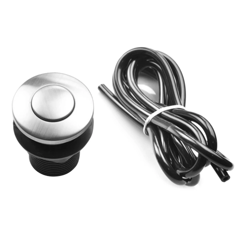 Interruptor de botón de aire de encendido/apagado para bañera, Kit de perilla de presión de aire neumático para bañera de hidromasaje, tubo de eliminación, herramientas para el hogar