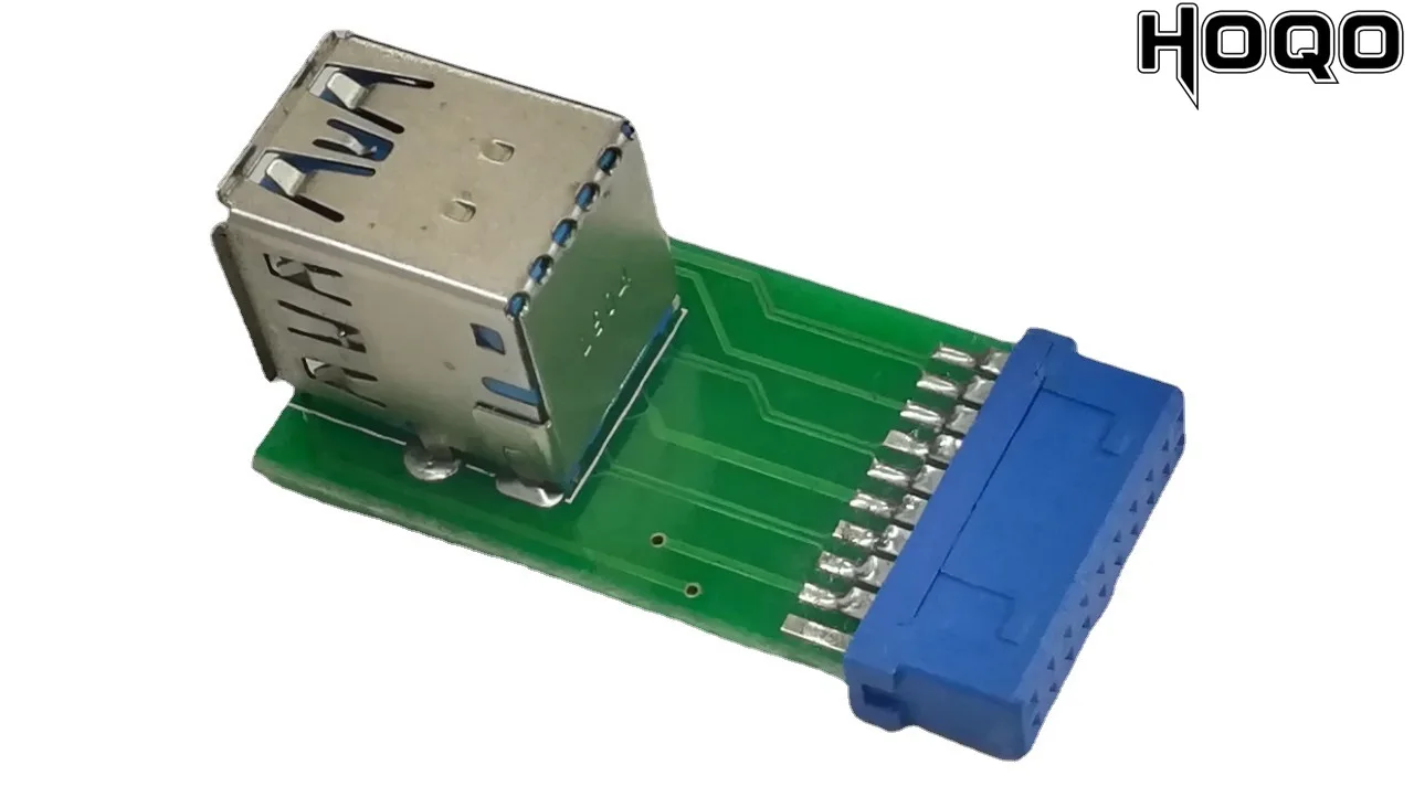 PC Internal USB 3.0A Female 19Pin to USB 3.0 female Adapter 20-pin Motherboard Female Plug To USB3.0 Female Port