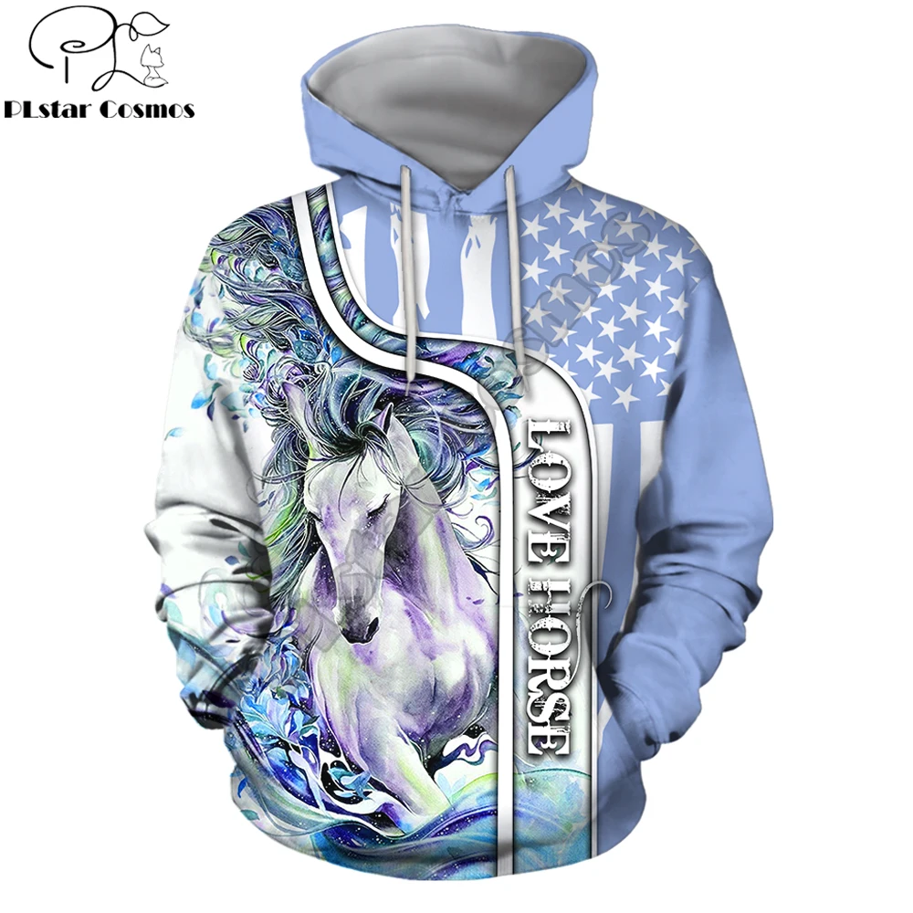 

Beautiful Love Horse 22 styles 3D Printed Mens Hoodies Streetwear Autumn Hooded Sweatshirt Unisex Casual Jacket Tracksuit DW0178