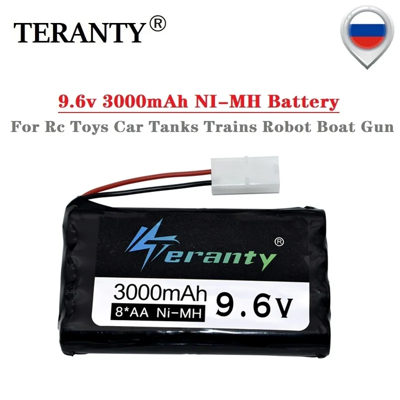 9.6v 3000mah NiMH Battery For Rc toys Car Tanks Trains Robot RC Boat Gun Ni-MH AA upgrade 2400mah 9.6v Rechargeable Battery