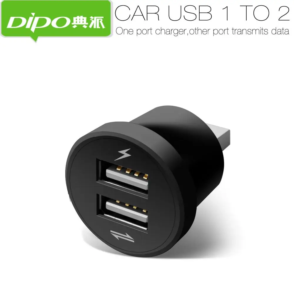 2 Port USB Hub   1 To 2 Hub Splitter Box One Port For Charging Another Transmits Data On The Car Hub