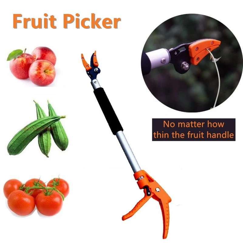 

Long Handle Reach Pruner Garden Fruit Picker Home Long Reach Tree Pruner Long Handled Secateurs Max Cutting Garden Supply 0.6m