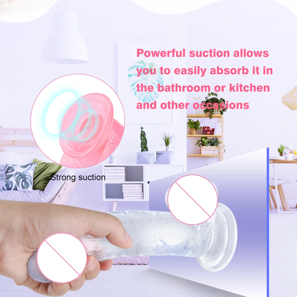 Realistic Jelly Dildo For Woman Super Strong Suction Cup Artificial Penis Anal Butt Plug Massager Vagina Masturbator Gay Sex Toy