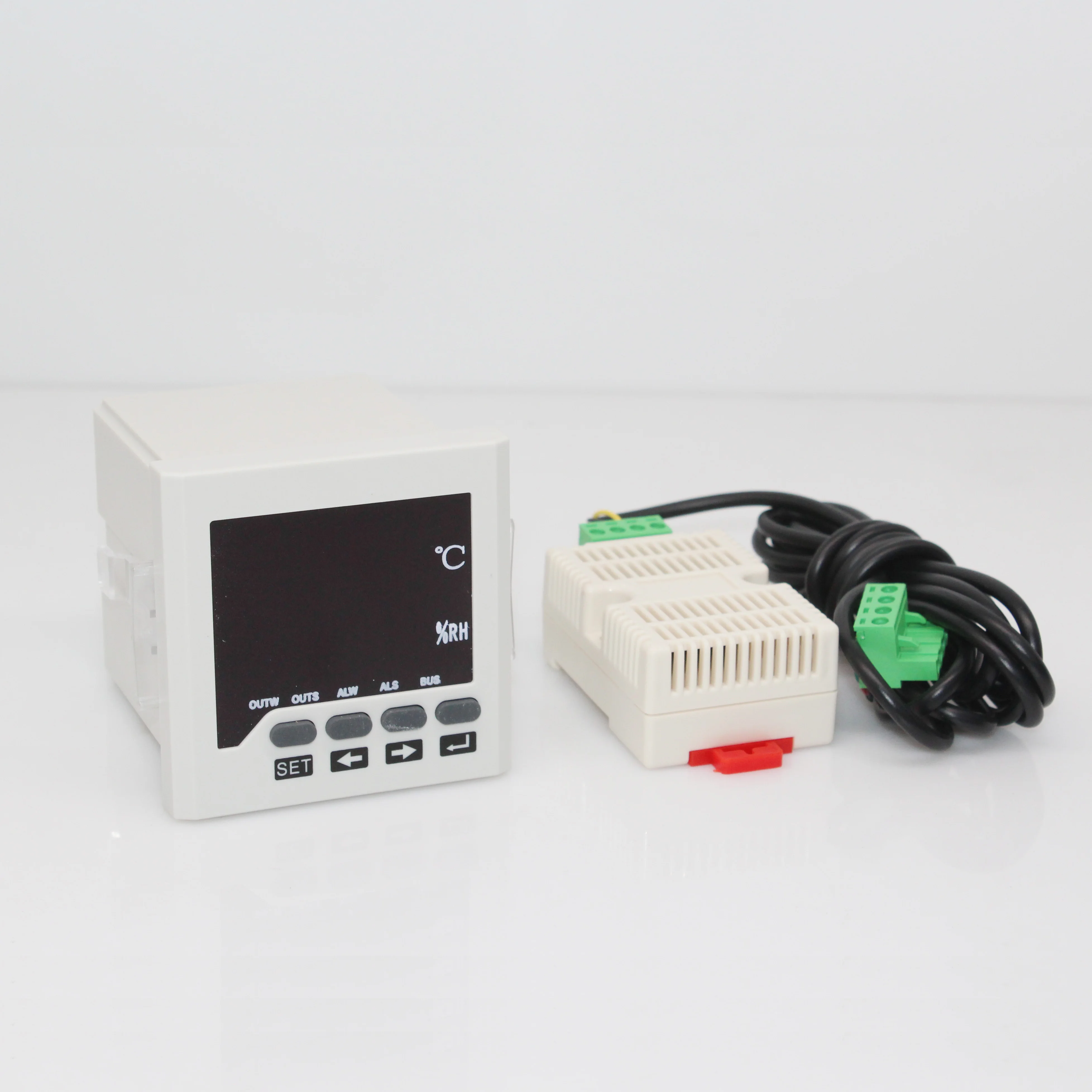 Digital temperature and humidity controller with sensor intelligent Din rail type panel type thermostat and Hygrometer