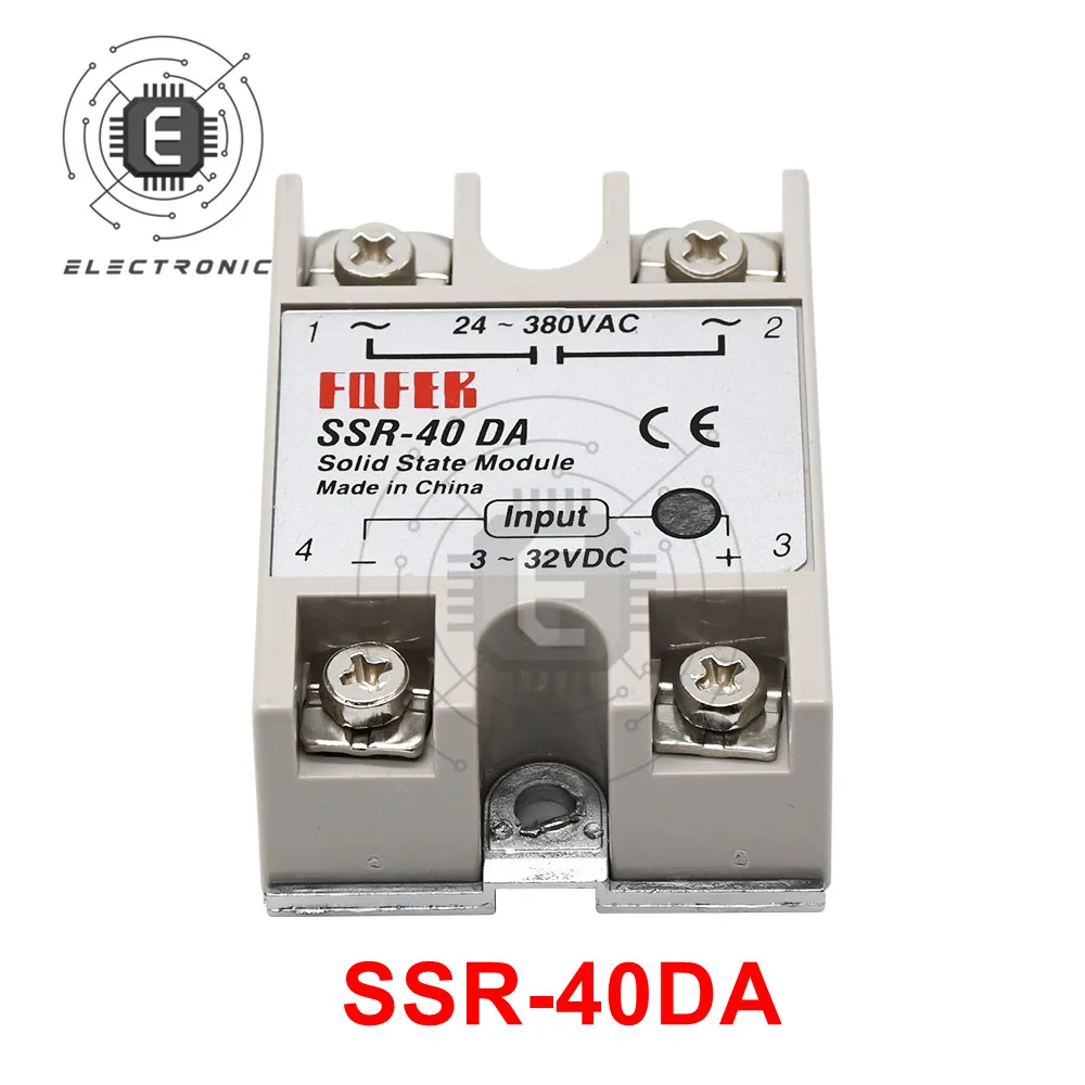 SSR-10/25/60/100AA SSR-10/25/40/50/60/75/100DA Single-phase FOTEK Solid State Relay Module AC/DC Control AC High Quality