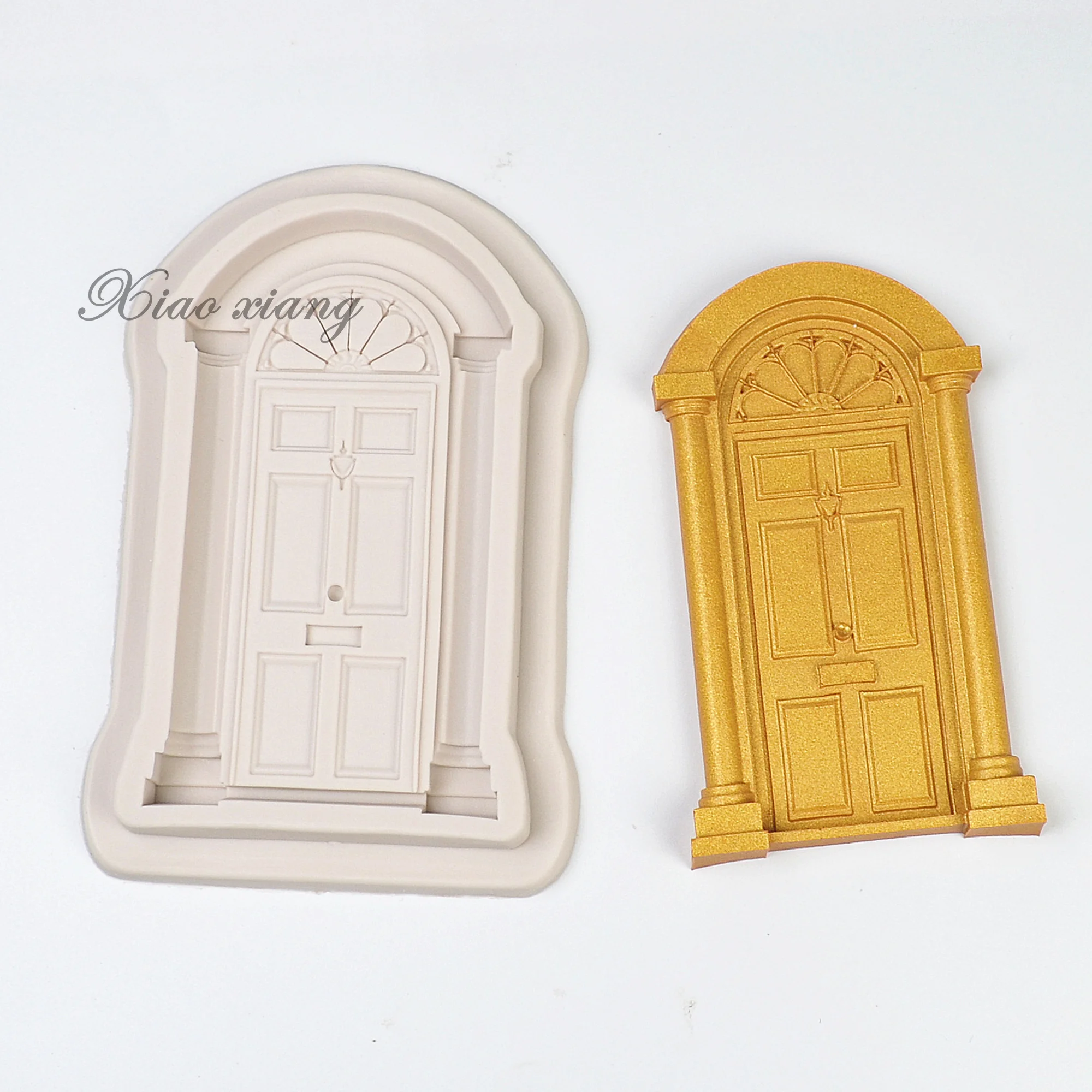 3D Christmas Door Lace Silicone Molds For Baking Cake Chocolate Mousse Fondant Mold Baking Decoration Tools Resin Kitchenware