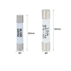 10pcs/lot One Sell 5*20mm 6*30mm Fast Blow Tube Fuses 5x20 6x30 mm 250V 0.5 1 2 3 4 5 6 8 10 15 20 25 30 A AMP Fuse Ceramic fuse