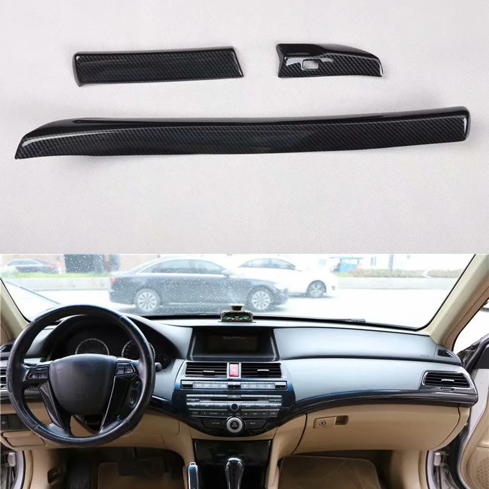 Car Interior Central Control Trim Cover for Honda Accord Eight Generation LHD 2008-2013 Car Accessories Styling 3Pcs/set 3 Color