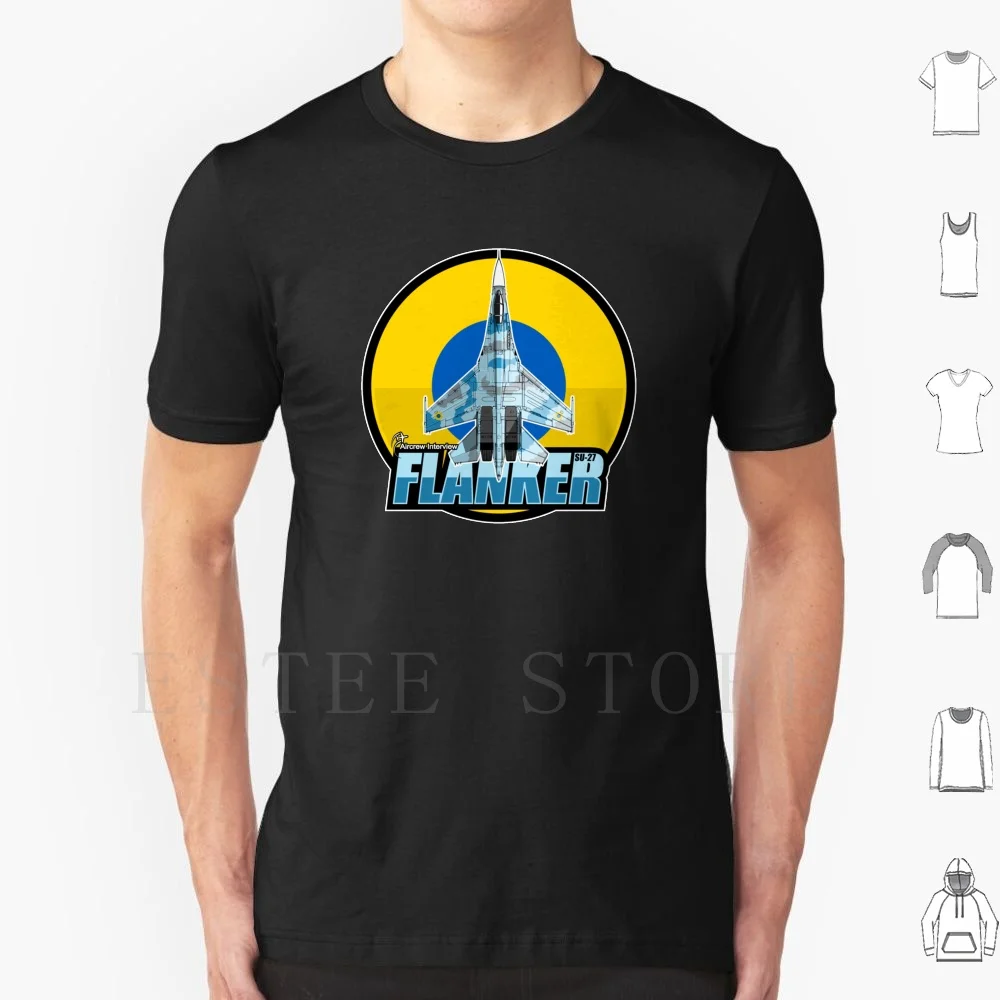 Ukrainian Su-27 Flanker T Shirt Cotton Men DIY Print Sukhoi Su 27 Su 27 Flanker Flanker Ukrainian Flanker Ukrainian Fighter