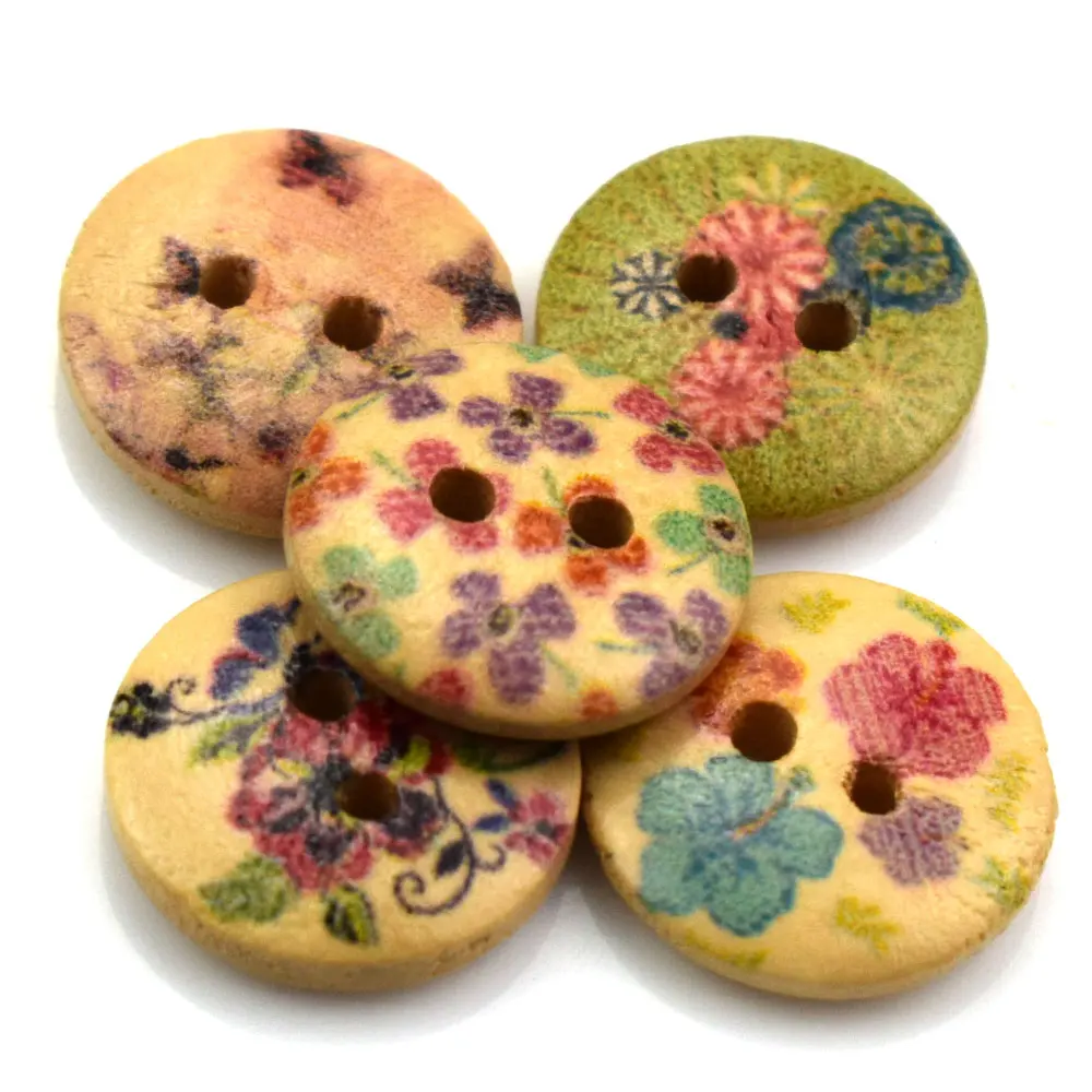 

Деревянные пуговицы с 2 отверстиями для шитья одежды, 50 шт., 15 мм, аксессуары для рукоделия декоративные пуговицы, скрапбукинг