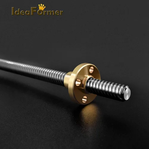 Imagen 2 del producto Tornillo de avance T8 OD 8mm plomo 4mm/2mm/8mm paso 2mm longitud 200mm 250mm 300mm 350mm 400mm 450mm 500mm con tuerca para piezas Reprap 3D