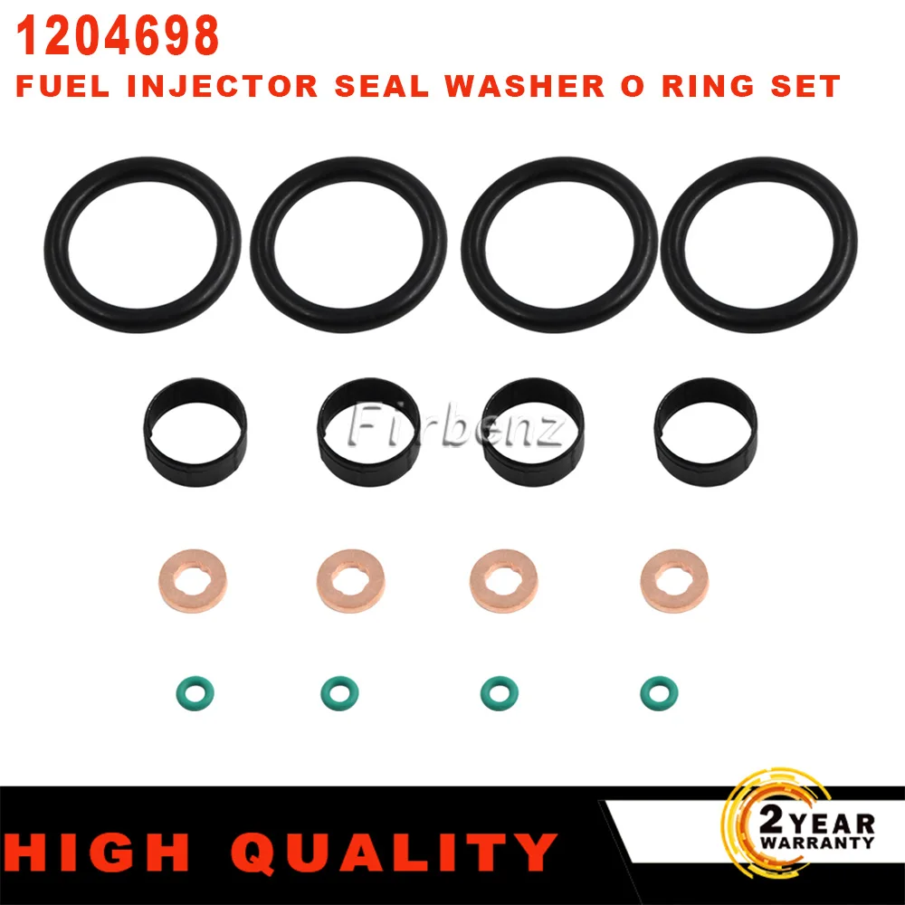 16PCS Fuel Injector Seal Washer O Ring Set For Ford Fiesta 1.4 TDCi Duratorq Car Gasket 1204698