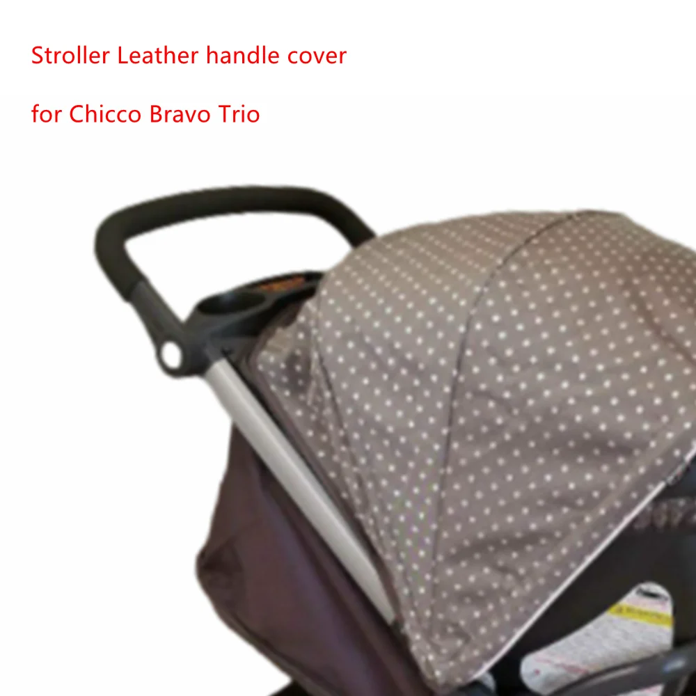 

1Pcs Baby Carriage Leather Handle Cover For Chicco Bravo Trio Bumper Protective Stroller Pram Cases Armrest Covers Accessories