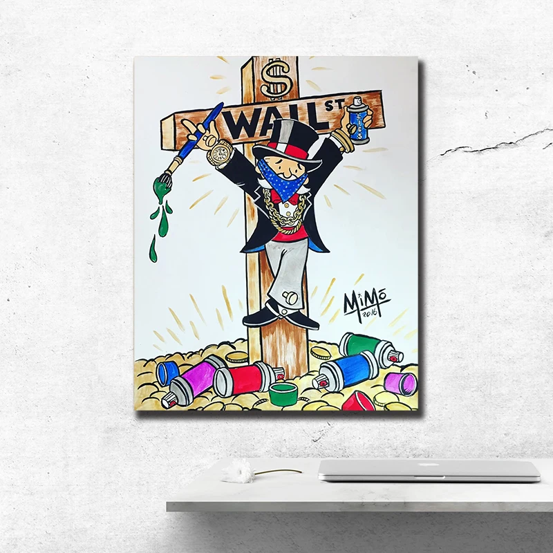 Canvas Print Picture Graffiti Wall Art Paintings Prisoners of War Home Decor Cartoon Modular Poster For Living Room Framework