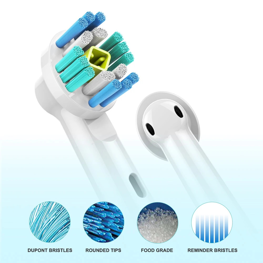 20pcs Dual Clean Replacement Toothbrush Heads For Braun Oral B Toothbrush