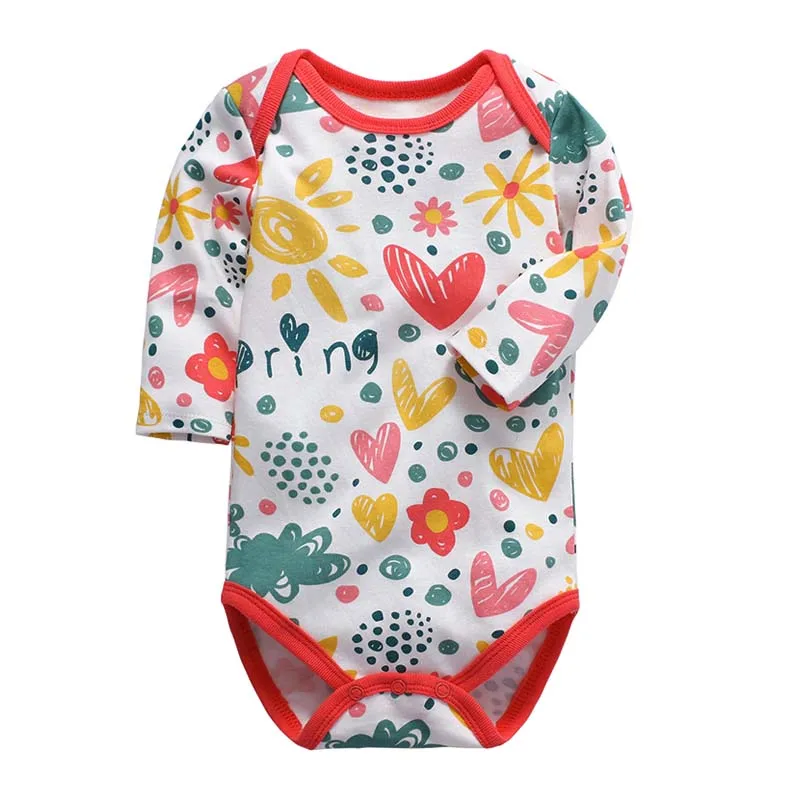 Hot batch neonato body neonati Bebes vestiti manica lunga cotone stampa abbigliamento infantile 1 pz 0-24 mesi