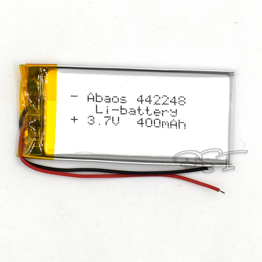 3.7V 400mAH 442248 Li-Polymer Rechargeable Lithium Li-ion Battery For Toy Recorder GPS MP3 MP4 Cell Phone Glasses Navigator