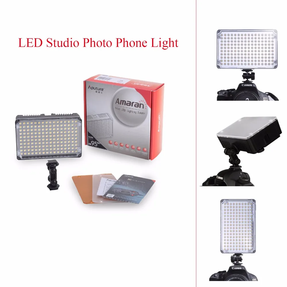 Aputure Amaran AL-H160 CRI95 On Camera LED Studio Photo Phone Light For Dsr DV Cameras,+Amaran 160 LED Video Light