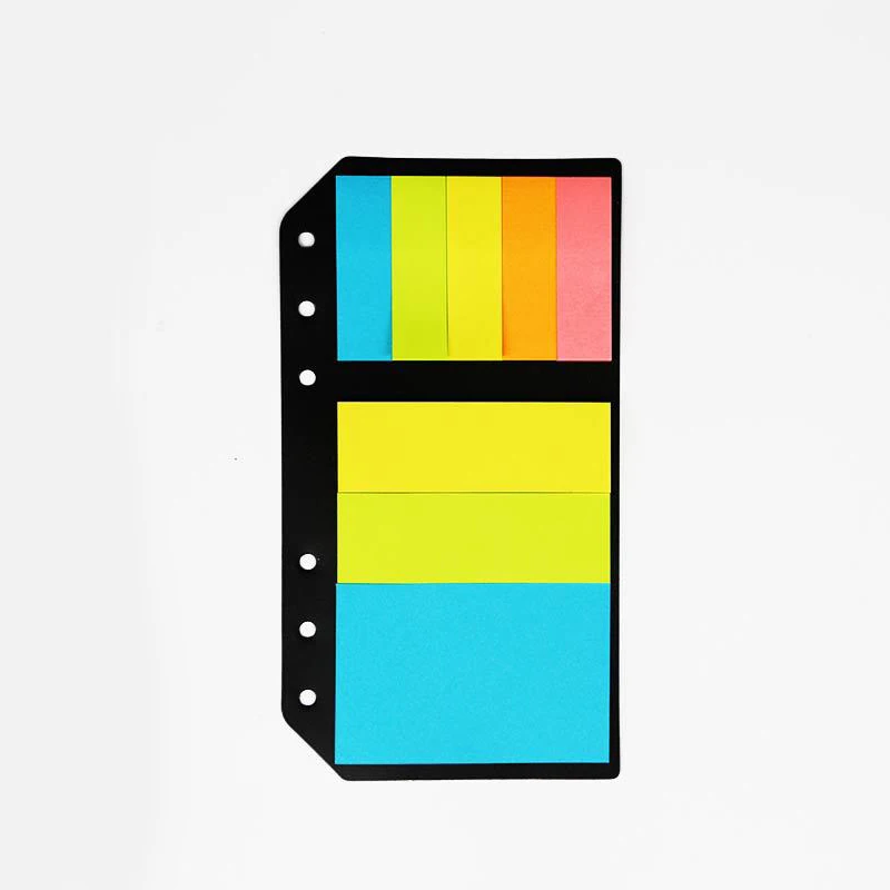 A5A6 Planner Accessory Colored N 6 Holes Binder Sticky Notes Office School Supplies Planner Spiral Memo Pads