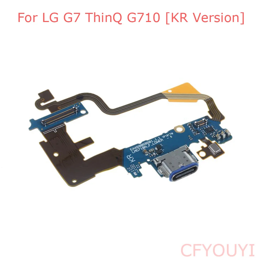 Original USB Charger Charging Port Dock Connector Flex Cable Repair Part For LG G7 ThinQ G710 KR EU NA Version