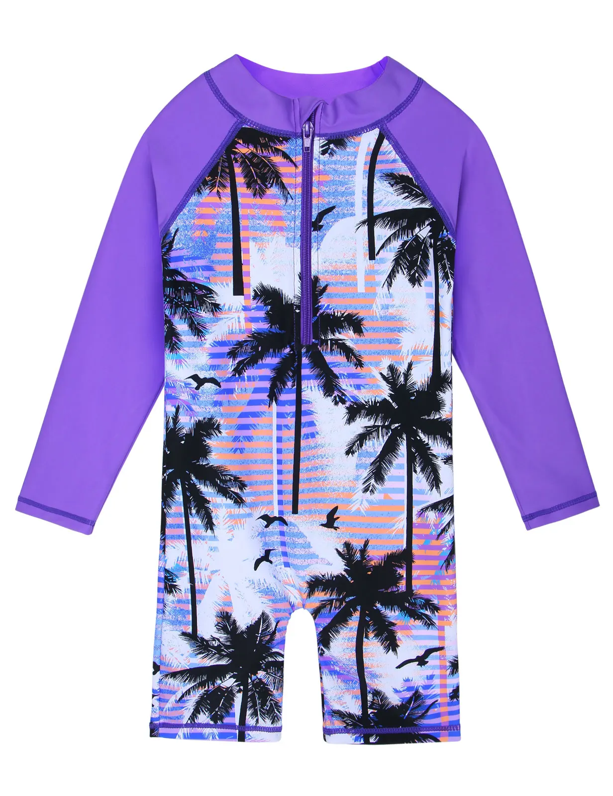 Costume da bagno per ragazze BAOHULU 3-10 anni UPF 50 + UV Sun costume da bagno intero protettivo con cerniera Rash Guard Beachwear