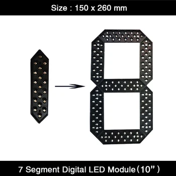 ピース/ロットインチおよび10インチ7セグメントデジタルディスプレイledモジュール,150x260mm,石油価格,ledサイン,ガス価格,リモコン