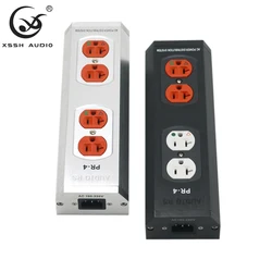 XSSH 오디오 4 6 US 펄스 AC 전원 분배기, 220V 50/60Hz 15A 15amp 입구 전기 컨디셔너 오디오 애호가 전원 청정기 소켓