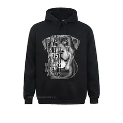 Vintage Rottweiler Head Loyalty Quote Portrait Dog Hoodie Men Crewneck Percent Cotton Sweater Wholesale