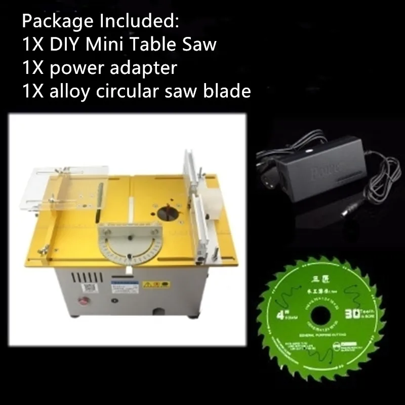 Mini Multifunction  Table Saw Handmade Woodworking Bench Lathe Electric Polisher Grinder DIY Model Cutting Saw 7000RPM B12 Chuck